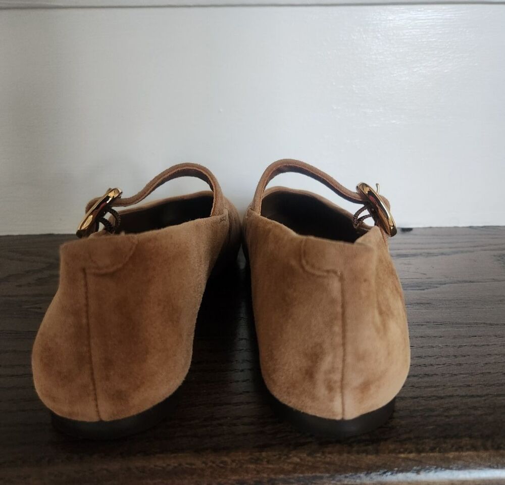 NEW Madewell The Remy Mary Jane Flats 100% Suede Dried Acorn Tan Brown 7 - Picture 6 of 10
